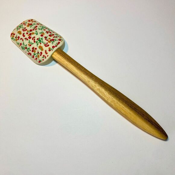 Pioneer Woman Flowered Silicone And Wooden Spatula - Picture 5 of 8